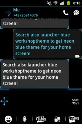 GO SMS Pro Theme Ice Minimal android App screenshot 4